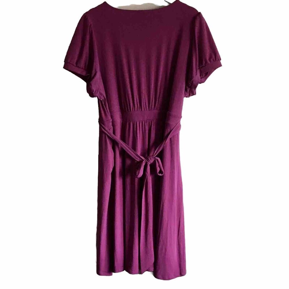 Torrid Womens Size 3X Short Sleeve Mini Studio Knit Surplice Dress Pockets - Picture 6 of 12